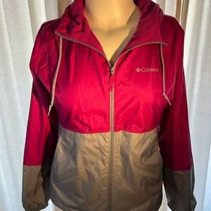 Women’s Columbia Fleece Lined Windbreaker Jacket Size M With Clout